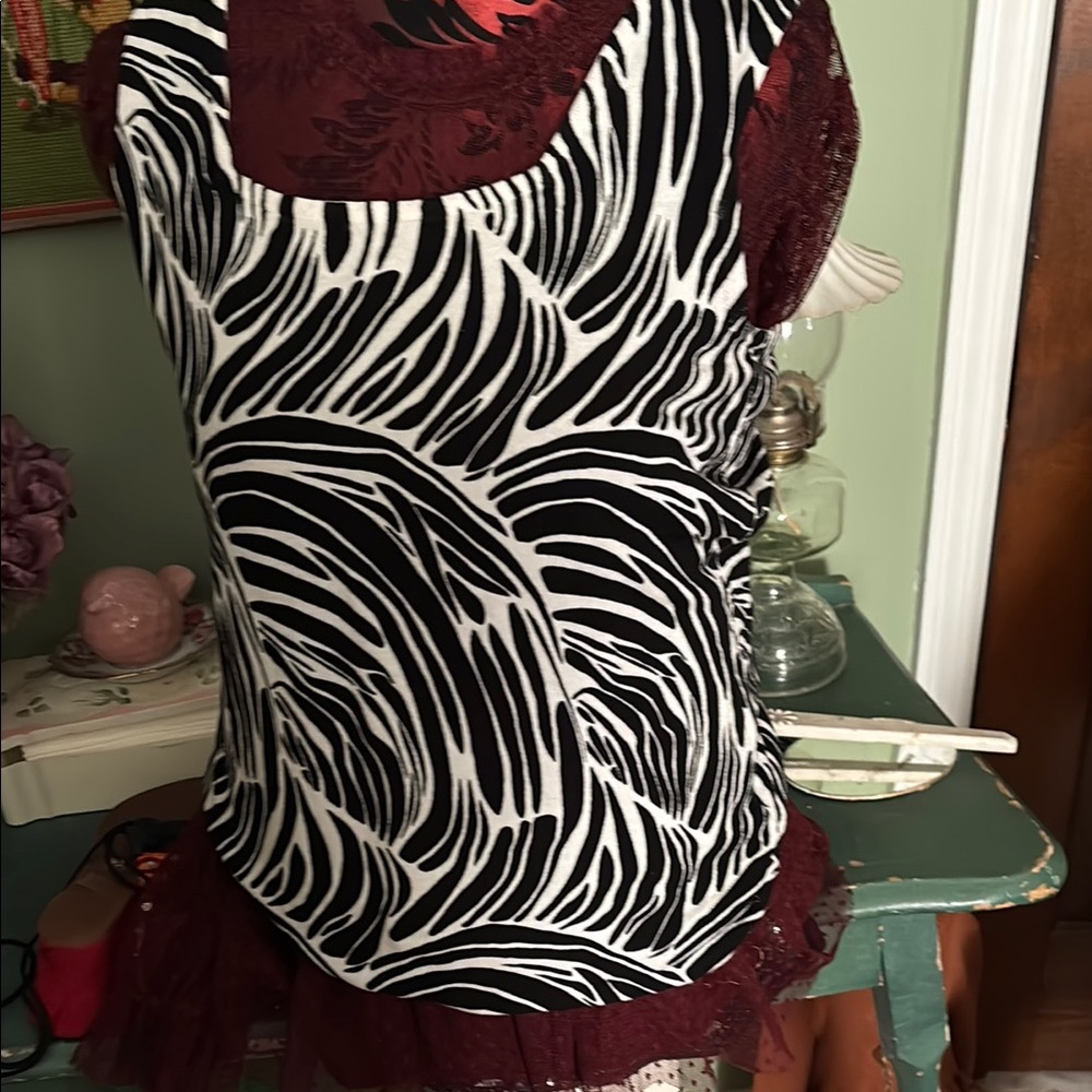 Zebra Print Sleeveless Top